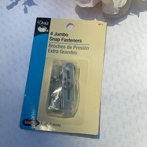 Dritz Jumbo Snap Fasteners Round 9/16”(1.4cm) No Sew Newpack